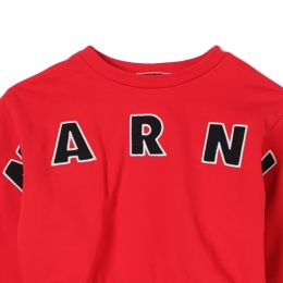 ◆키즈◆24FW 여성 로고 크롭 맨투맨 레드 M01193 M00RE 0M416