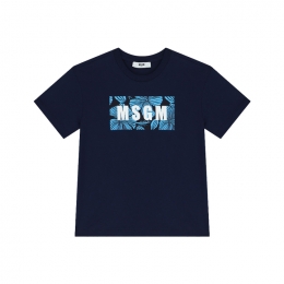 ◆키즈◆키즈 박스 로고 프린트 티셔츠 네이비 S4MSJBTH257 060