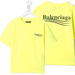 ◆키즈◆21SS 키즈 로고 프린트 티셔츠 네온옐로우 556155 TIVB5 7110