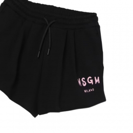◆키즈◆25SS 키즈 로고 밴딩 프린트 버뮤다 숏팬츠 블랙/핑크 S5MSJGSH092 11075