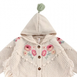 ◆키즈◆24FW 키즈 플라워 클라라 케이프 크림 C0015 CREAM