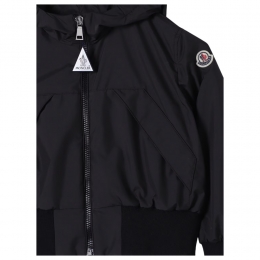◆키즈◆24SS 키즈 로고 패치 후드 자켓 블랙 1A000 52 54A81 999