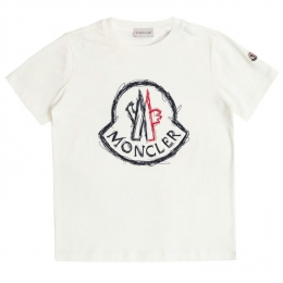 ◆키즈◆25SS 키즈 로고 프린트 티셔츠 화이트 8C000 14 89AFV 034