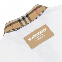 ◆키즈◆23SS 키즈 빈티지 체크 카라 플리츠 원피스 화이트 8053562