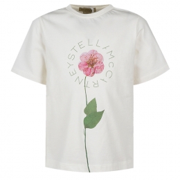 ◆키즈◆25SS 키즈 플라워 프린팅 티셔츠 크림 TW8C41 Z0434 101