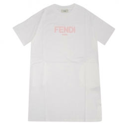 ◆키즈◆23SS 키즈 시그니처 로고 원피스 화이트 JFI225 AEXL F0TU9