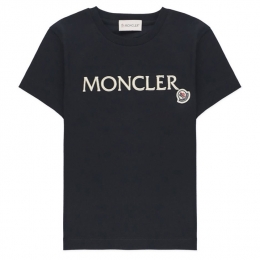 ◆키즈◆25SS 키즈 로고 패치 티셔츠 블랙 8C000 13 89AT9 999