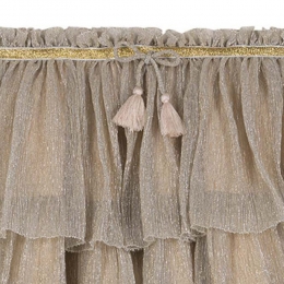 ◆키즈◆23FW 키즈 INEJ 폼폼 장식 러플 스커트 골드 S0320 GOLD