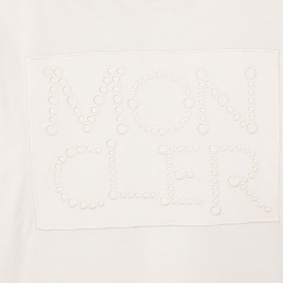 ◆키즈◆22SS 키즈 로고 패치 펀칭 티셔츠 아이보리 8C000 07 83907 034