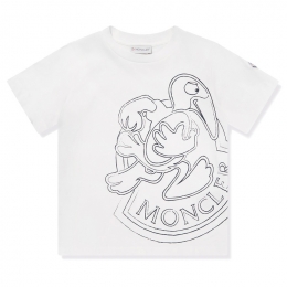 ◆키즈◆24FW 여성 로고 패치 그래픽 티셔츠 화이트 J2 954 8C000 01 89AFV 034