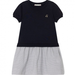 ◆키즈◆22SS 키즈 듀얼 컬러 패브릭 드레스 네이비 S02GDRKN0101 170