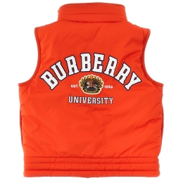 ◆키즈◆23FW 키즈 백 로고 퀄팅 조끼 패딩 오렌지 8069343