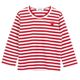 ◆키즈◆22SS 키즈 레드 와펜 스트라이프 티셔츠 레드 AZ-T663-100-4
