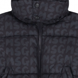 ◆키즈◆여성 로고 패턴 나일론 숏 푸퍼 자켓 블랙 F5MSJUPF004 110