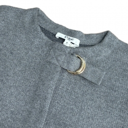 ◆키즈◆키즈 니트 케이프 코트 헤더그레이 C20667 A46