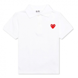 ◆키즈◆21FW 키즈 하트 로고 셔츠 화이트 AZ-T505-100-5