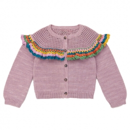 ◆키즈◆25SS 키즈 크로셰 조야 가디건 라일락 K1021S25 531