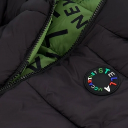 ◆키즈◆23FW 여성 로고 패치 패턴 리버서블 패딩 자켓 블랙/그린 TT2Q77 Z0536 930