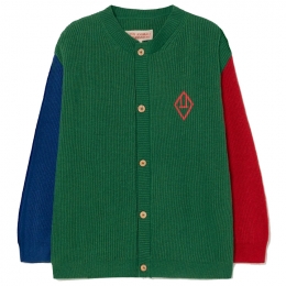 ◆키즈◆22FW 키즈 트리플 컬러 레귤러핏 가디건 그린 F22101 188AX