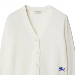 ◆키즈◆24FW 여성 기사 로고 가디건 화이트 8073051