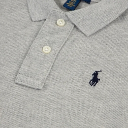 ◆키즈◆22FW 키즈 포니 자수 카라 티셔츠 그레이 603252 002