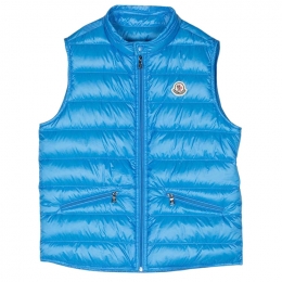 ◆키즈◆23SS 키즈 GUI 로고 패치 패딩 조끼 블루 1A001 00 53334 72L