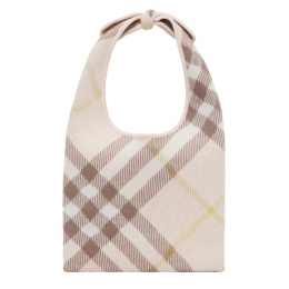 ◆키즈◆25FW 키즈 빈티지 체크 타이 토트백 핑크 8112008