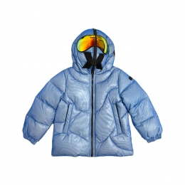 ◆키즈◆여성 웨이브 퀄팅 고글 후드 패딩자켓 시아노블루 JX 694R T MBT4 283