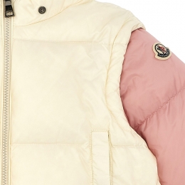 ◆키즈◆23FW 키즈 VANYA 로고 패치 후드 패딩자켓 화이트 1A000 04 595FE 038