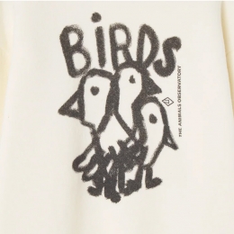 ◆키즈◆24FW 키즈 로고 버드 맨투맨 아이보리 F24022 221FT