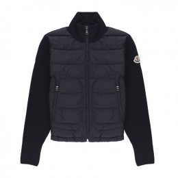 ◆키즈◆25FW 키즈 로고 패치 니트 믹스 패딩자켓 네이비 9B000 01 M1121 777