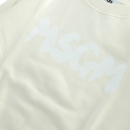 ◆키즈◆25FW 키즈 화이트 로고 프린트 맨투맨 아이보리 F5MSJUSW016 013