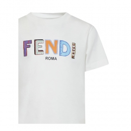 ◆키즈◆23SS 여성 로고 프린트 티셔츠 화이트 JUI130 7AJ F0TU9