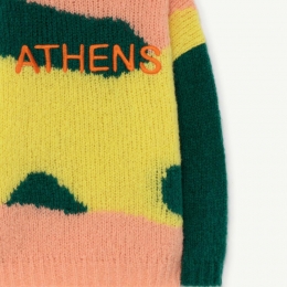 ◆키즈◆21FW 키즈 아테네 자수 컬러블록 니트 멀티 F21089 099GN