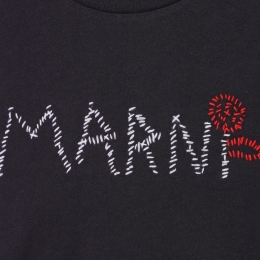 ◆키즈◆25SS 키즈 플로럴 자수 로고 티셔츠 네이비 M01444 M00V4 0M803