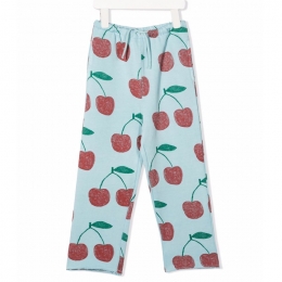 ◆키즈◆21FW 체리 패턴 스트레이트 핏 팬츠 스카이블루 F21019 237EJ