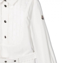 ◆키즈◆22SS 키즈 로고 패치 벨트 셔츠 원피스 화이트 2G000 02 595BI 032