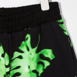 ◆키즈◆22SS 키즈 로고 리프 프린트 반바지 블랙 MS028924 080