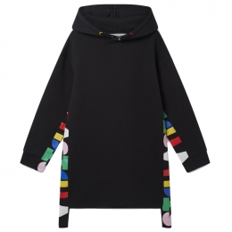 ◆키즈◆21FW 키즈 플리스 오버핏 후드 원피스 블랙 603449 SRJ21 1000