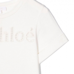 ◆키즈◆22SS 키즈 로고 자수 티셔츠 화이트 C15D46 117