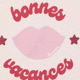 ◆키즈◆22SS 키즈 립 로고 프린팅 티셔츠 라이트핑크 E22VACANCESFU109