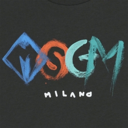 ◆키즈◆25FW 키즈 크레용 로고 티셔츠 블랙 F5MSJBTH249 MS040