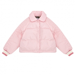 ◆키즈◆23FW 키즈 로고 퀄팅 패딩 자켓 라이트핑크 8069477