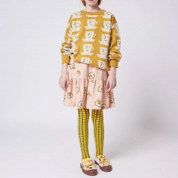 ◆키즈◆21FW 키즈 컵 오브 티 올 오버 니트 옐로우 221AC055 212