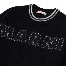 ◆키즈◆25SS 키즈 로고 니트 블랙 M01372 M00UG 0M900