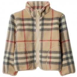 ◆키즈◆25SS 키즈 체크 플리스 자켓 베이지 8100024