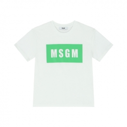 ◆키즈◆키즈 베이직 박스 로고 티셔츠 화이트 S4MSJUTH010 001