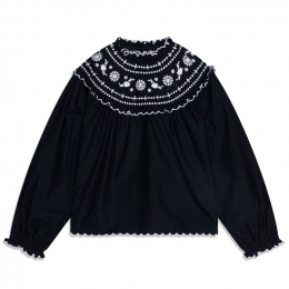 ◆키즈◆24FW 키즈 푸네 블라우스 미드나잇네이비 PUNE BLOUSE MIDNIGHT NAVY