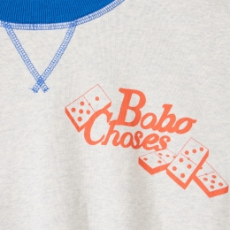 ◆키즈◆25FW 키즈 도미노스 프린트 스웻셔츠 라이트그레이 B225AC043 051