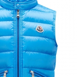 ◆키즈◆23SS 키즈 GUI 로고 패치 패딩 조끼 블루 1A001 00 53334 72L